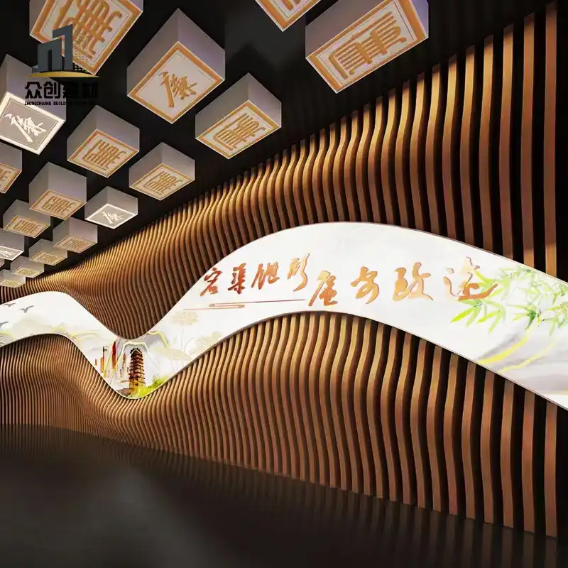 Indoor curved aluminum square tube